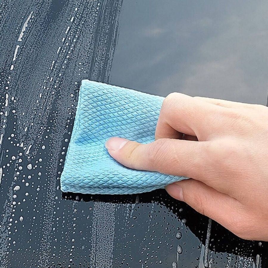Home online 1 Stuk Microvezeldoekjes Droogdoek Spiegeldoeken – Autodroog Absorberende Visschubben Reinigingsdoekjes- Auto schoonmaak producten Roze Blauw