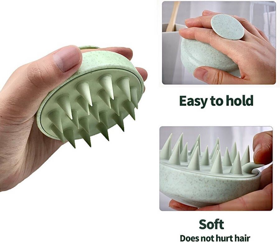 Home online Scalp Massager Massage Brush Shampoo Brush Hoofdmassage Roos Verwijderen Haargroei Haarborstel Groen