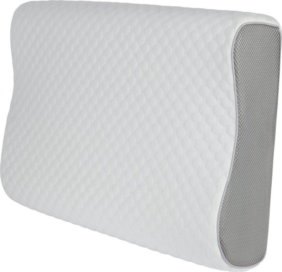 Home Sleep n' Living Hoofdkussen Ergonomisch voor Nek- en rugklachten – Hoofdkussen Memory foam – 60 x 40 x 12 cm – Traagschuim – Contour Nekklachten Orthopedisch – Ergonomisch – Koudschuim – Voor Hoofd Nek en Schouders