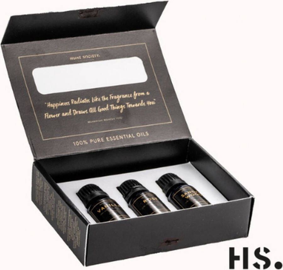 Home Society Luxe Geur olie Essential Oil Pack Comfort 3 x 10ML Bliss Hope Peach