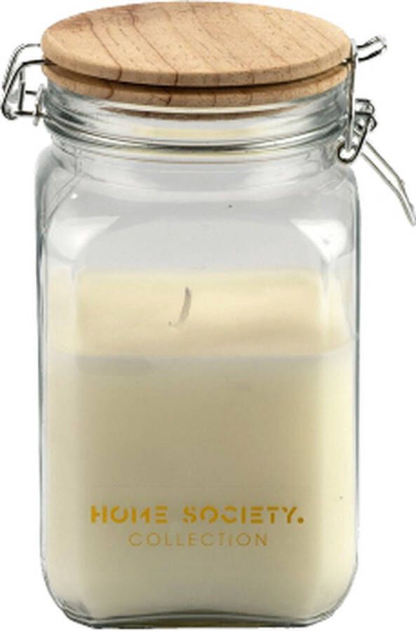 Home Society Kaars in glas 'Cosina' (Wit maat L)