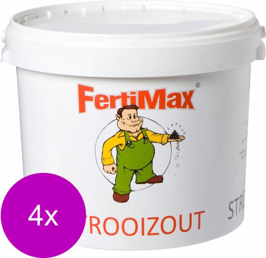 Home style Homestyle Strooizout Emmer Hulpmiddelen 4 x 6 kg Wit