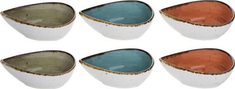 Home Sweet Home Cosy & Trendy Dipschaaltjes druppelvorm Brisbane 12 x 7 cm 6 Stuks 1480498-66