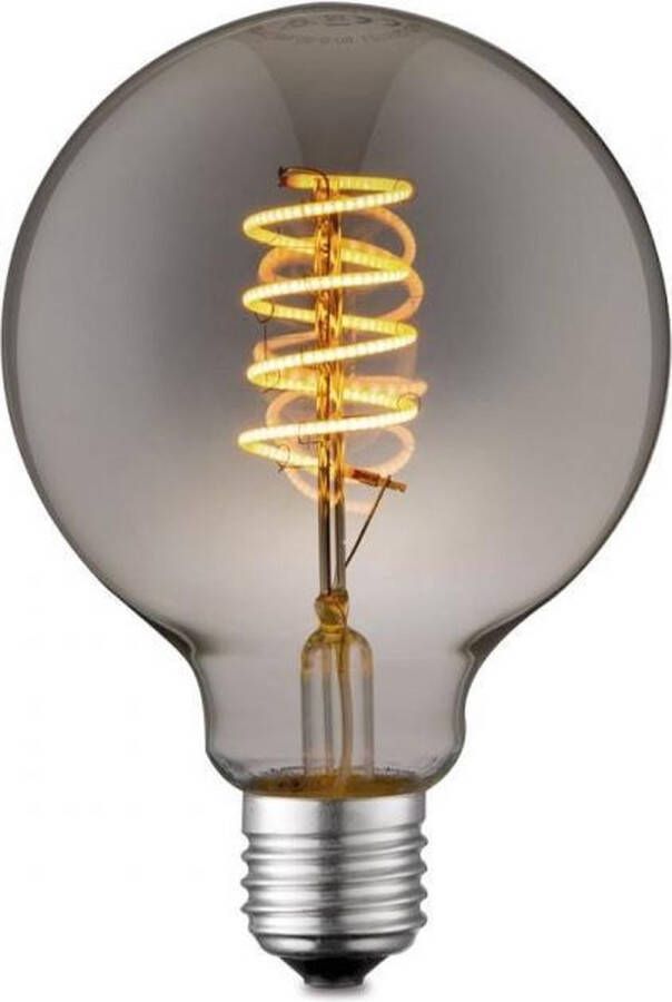 Home Sweet Home Edison Vintage E27 LED filament lichtbron Globe Rook 9.5 9.5 13.5cm G95 Spiraal Retro LED lamp Dimbaar 4W 140lm 1800K warm wit licht geschikt voor E27 fitting