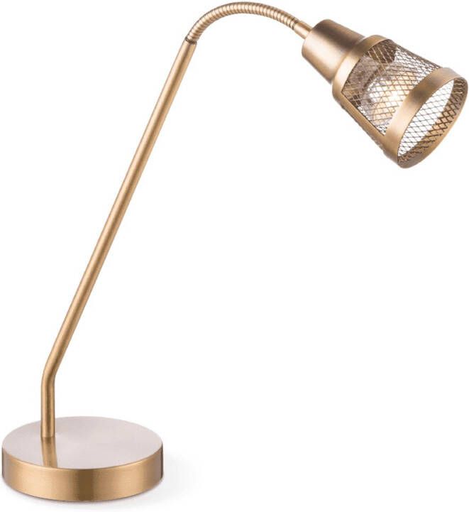 Home Sweet Home Klassieke tafellamp Solo Brons 34 34 40 5cm bedlampje geschikt voor GU10 lichtbron gemaakt van Metaal