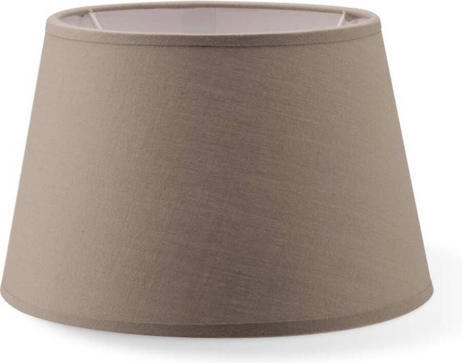 Home Sweet Home Lampenkap Largo rond schuin van katoen taupe Klassiek stoffen Lampenkap 20 20 13cm E27 lamphouder voor wandlamp. tafellamp RoHS getest