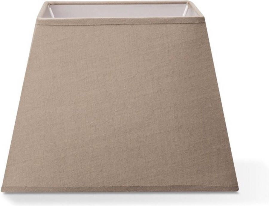 Home Sweet Home Lampenkap Largo vierkant van katoen taupe Klassiek stoffen Lampenkap 20 20 14cm E27 lamphouder voor wandlamp. tafellamp RoHS getest