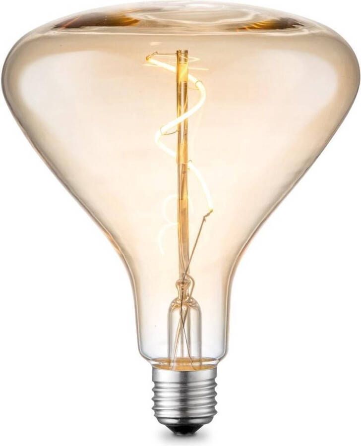 Home Sweet Home Edison Vintage E27 LED filament lichtbron Flex Amber 14 14 16cm Spiraal Retro LED lamp Dimbaar 3W 180lm 2700K warm wit licht geschikt voor E27 fitting