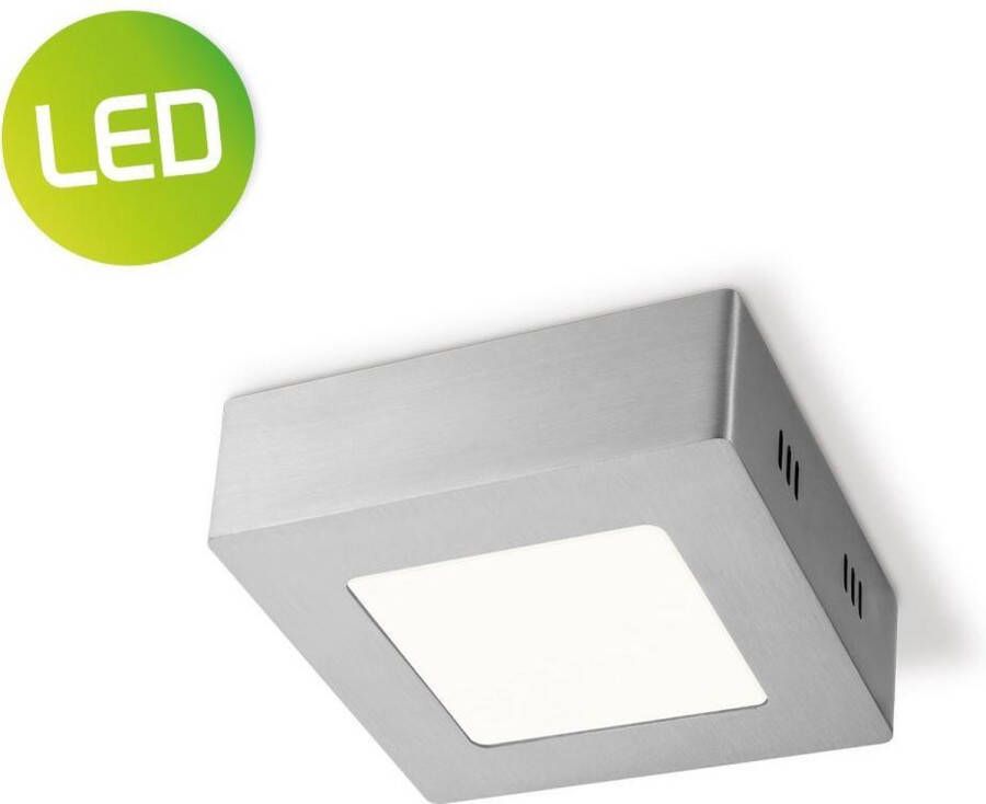 Home Sweet Home LED plafondlamp Ska vierkant 12 mat staal