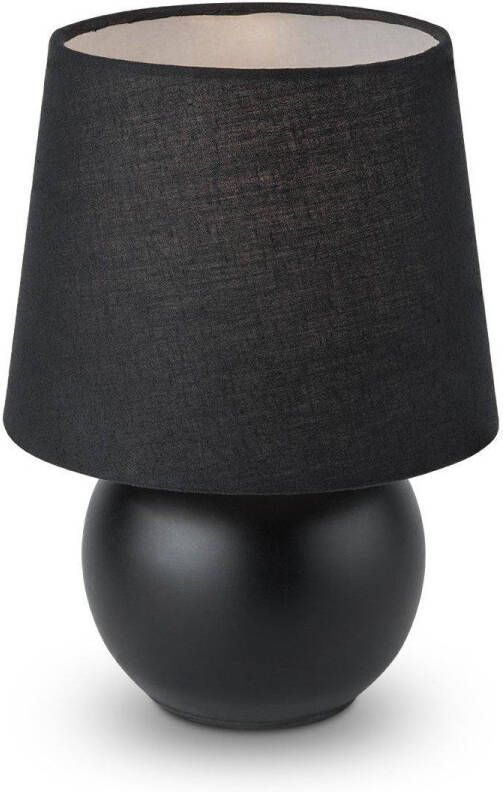 Home Sweet Home Moderne tafellamp Isla Zwart 16 16 23cm bedlampje geschikt voor E14 LED lichtbron