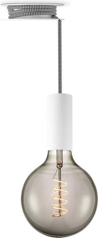 Home Sweet Home Moderne Verlichtingspendel Move me-Pulley hanglamp geschikt voor E27 LED lichtbron Wit 12 12 154cm Pendellamp geschikt voor woonkamer slaapkamer en keuken