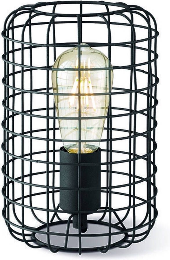 Home sweet Home Tafellamp Netting Zwart 16 16 25cm Bedlampje