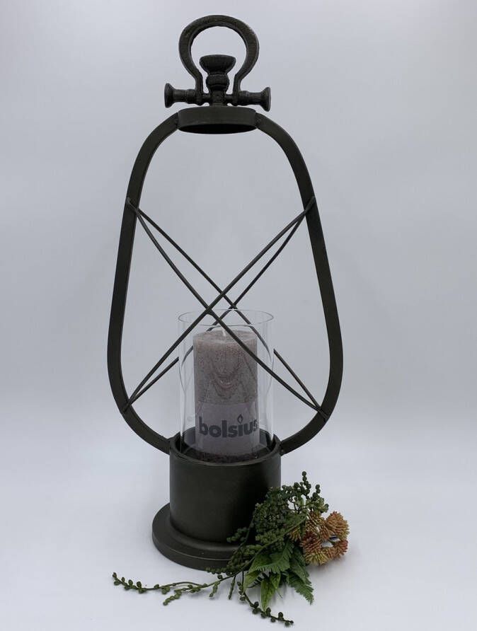 Home Sweet Home Windlicht lantaarn zwart 53 x 16 cm | 787010 | | Woonstijl Stoer & Industrieel
