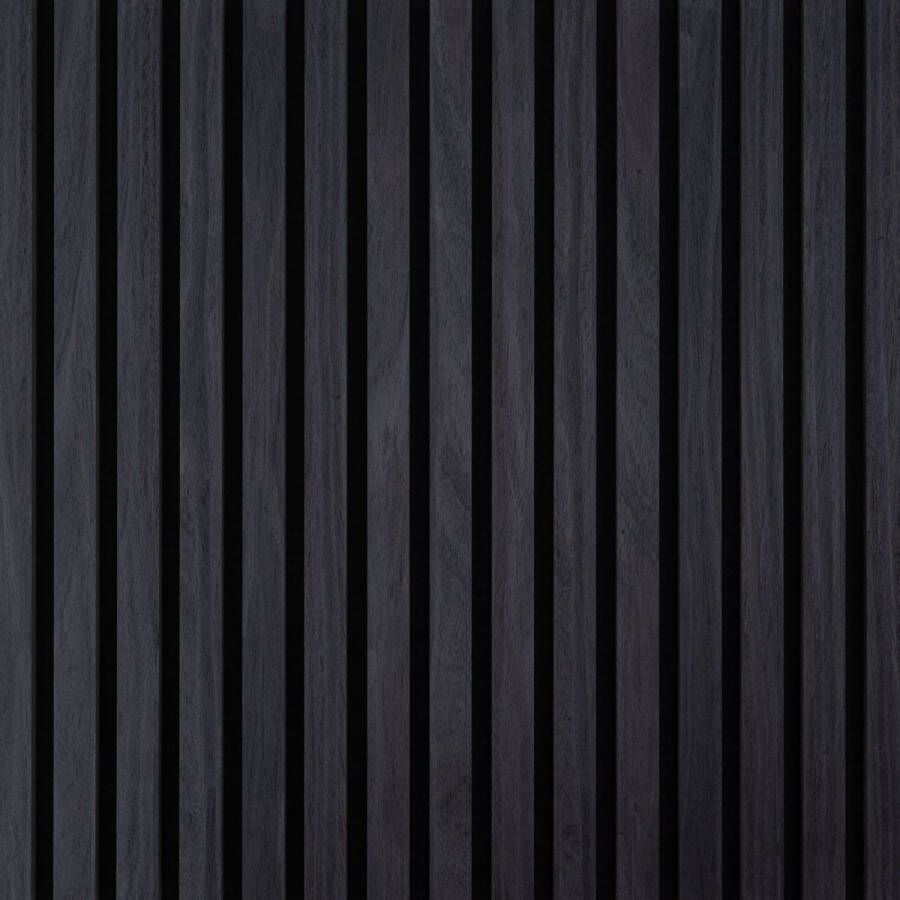 Home67 VERIZO Akoestisch Wandpaneel Zwart 280 x 60 x 2.2 cm Lattenwand