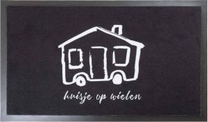 Home67 Deurmat Huisje 45 x 75 cm Antislip Schoonloopmat .nl