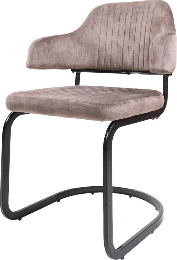 Home67 Eetkamerstoel Fox Taupe 08 Vintage Velvet