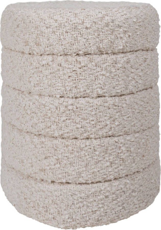 Home67 Poef Rosa Naturel 53 x ø43 cm