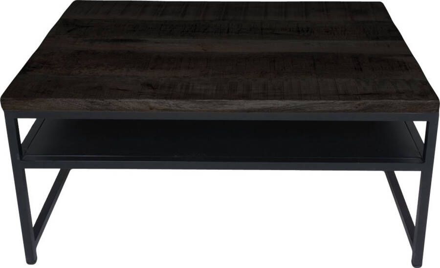 Home67 Salontafel Delhi Zwart Mangohout 42 x 91 x 61 cm