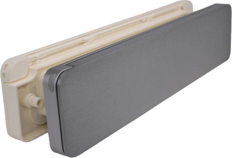Homebox Isolerende Brievenbus – Tochtvrij en geluiddempend – Inbouw brievenbusklep – Moderne brievenbus met tochtwering – Crème wit binnenklep (RAL 9001)