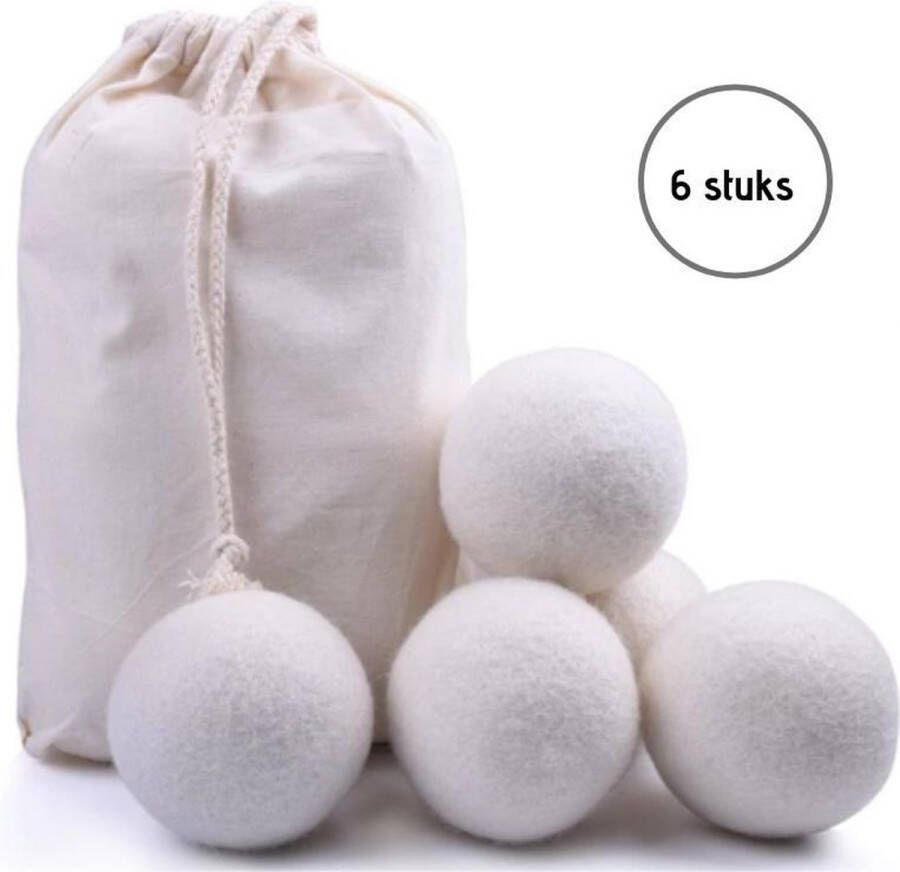 HomeCasa Happy laundry™ Duurzame wollen droger ballen Drogerballen Dryer balls Wasdroger ballen voor snellere droogtijd Drogerbollen 6 stuks