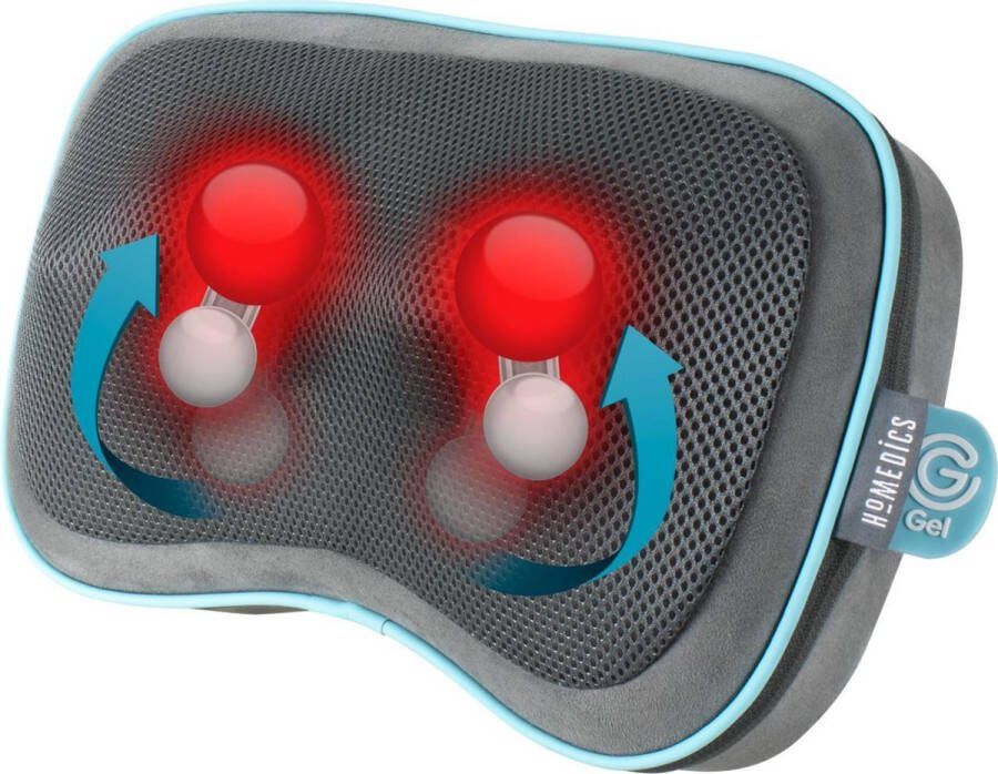 HoMedics GST550HRC Draadloze Gel Massagekussen met Warmte Shiatsu Inclusief Reistas