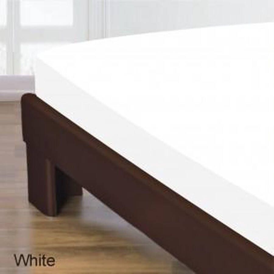 Homéé® Homee Hoeslaken Katoen wit 180x200 +40 cm eenpersoons bed gladde 100% Katoen Perfecte pasvorm