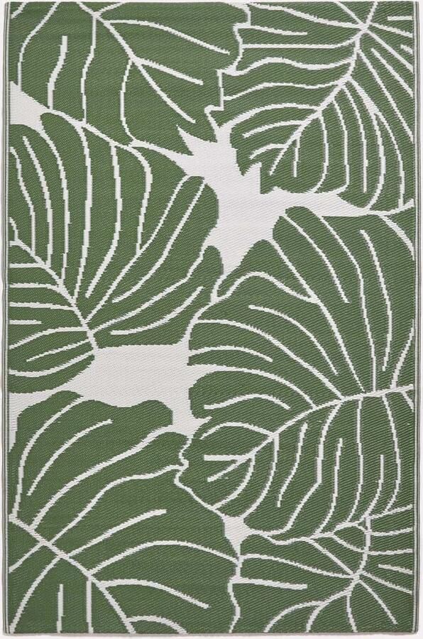 Homescapes Ada buitentapijt van polypropyleen met bloemenbladdessin 180 x 270 cm