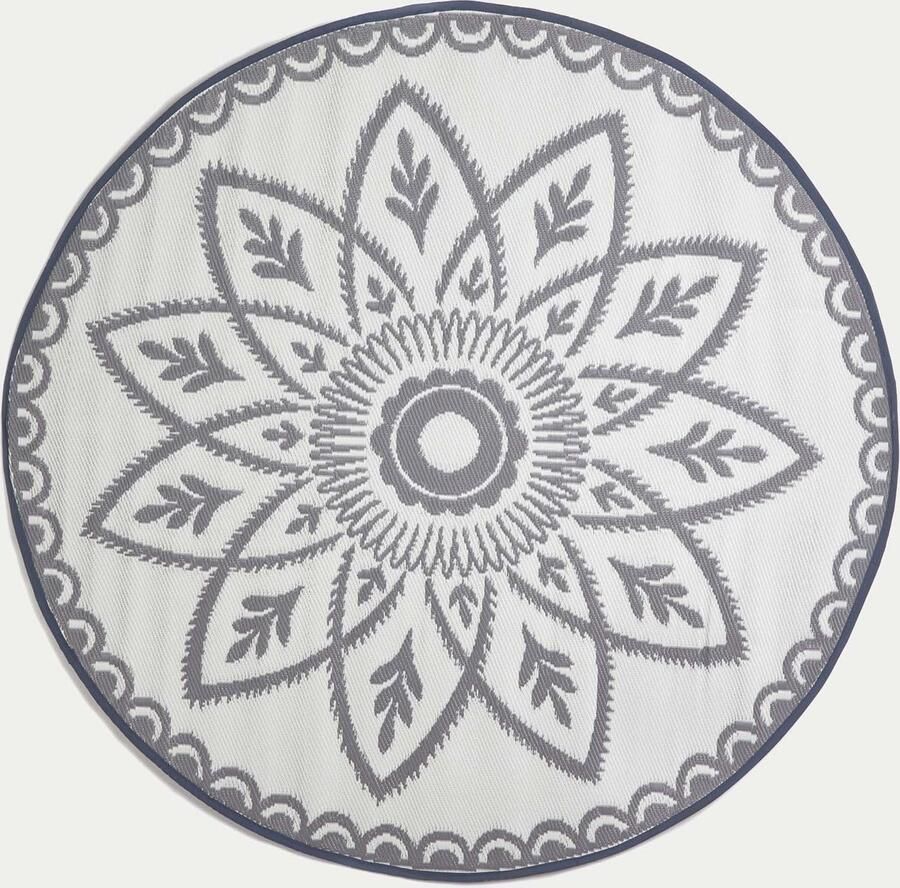 Homescapes Henna Mandala-patroon rond buitentapijt 180 cm