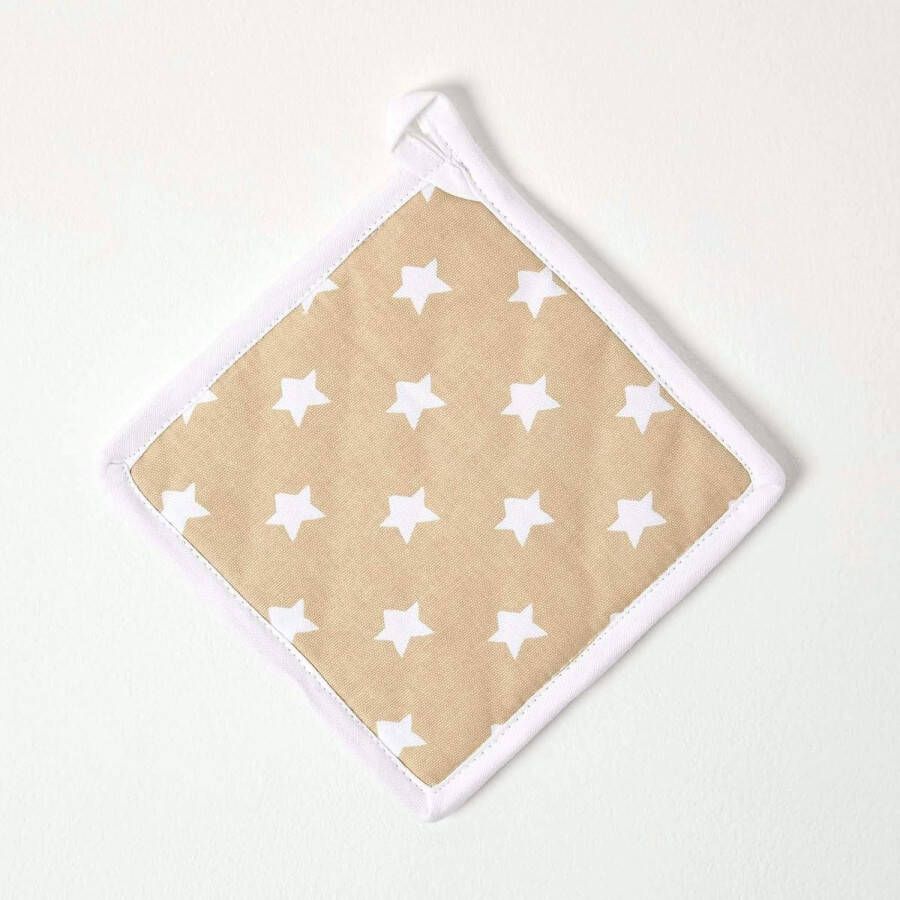 Homescapes pannenlap onderzetter sterren beige