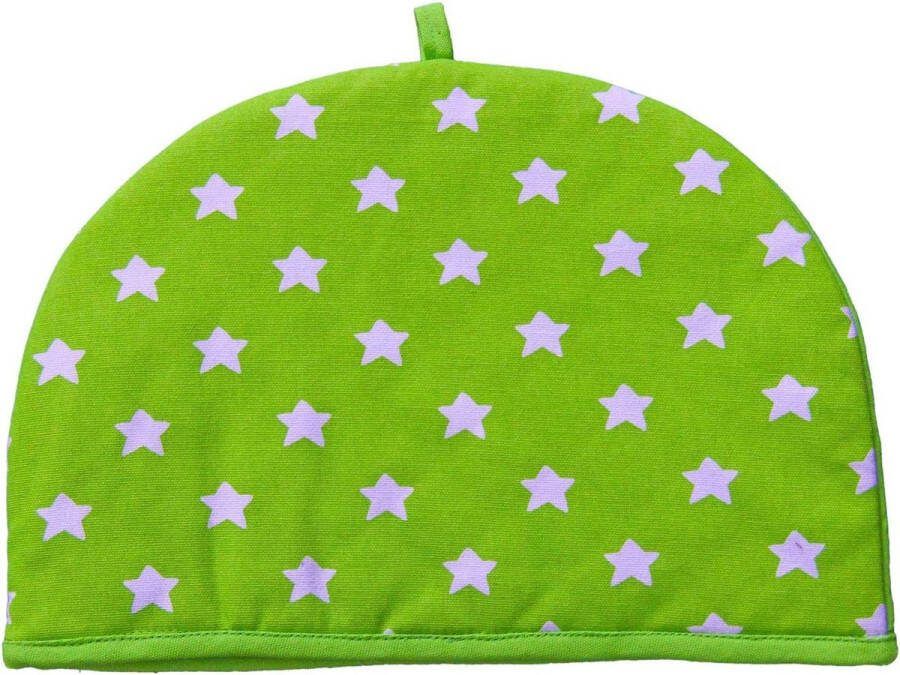 Homescapes theepot warmer Stars groen Design Tea Cosy