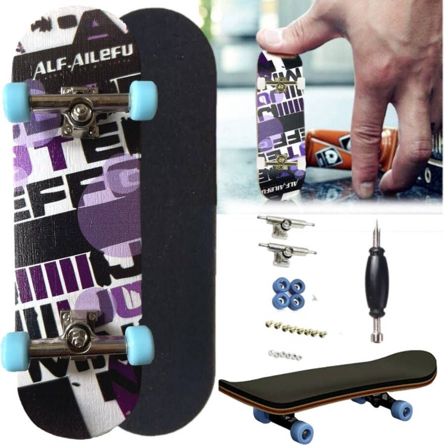 HomeShopXL SAFFboards 'ZION' Fingerboard PRO met Griptape Vinger Skateboard Vingerboard