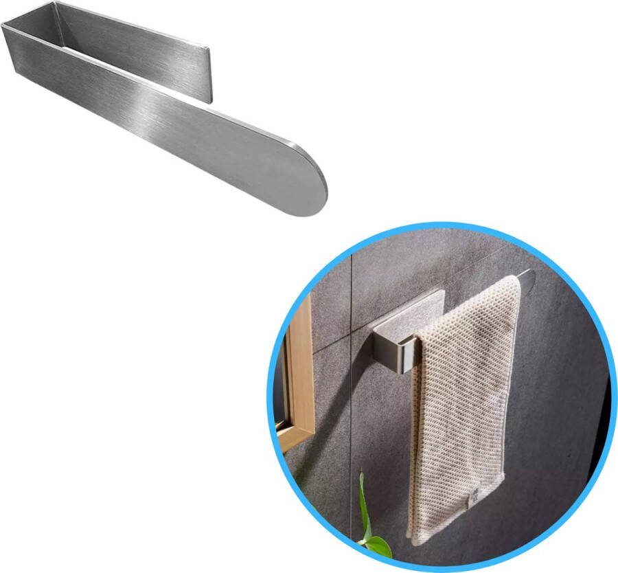 Homeson Handdoekrek Badkamer Handdoekrek Zilver Handdoekenrek Handdoekhouder Handdoekstang Handdoekrek Plakstrip Handdoekenrek Zonder Boren