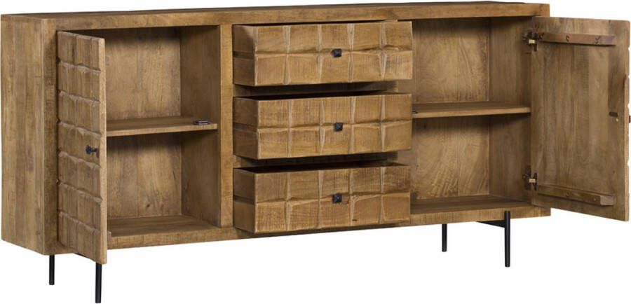 Homestylingshop.nl Dressoir mangohout Dressoir industrieel Dressoir industrieel 160 cm