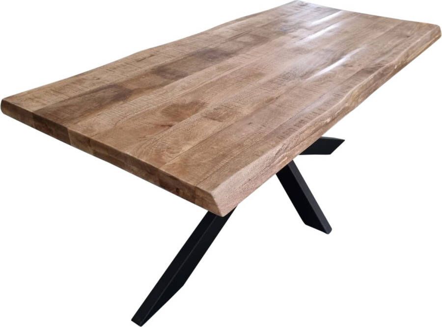 Homestylingshop.nl Eettafel mangohout eettafel industrieel eettafel 300cm