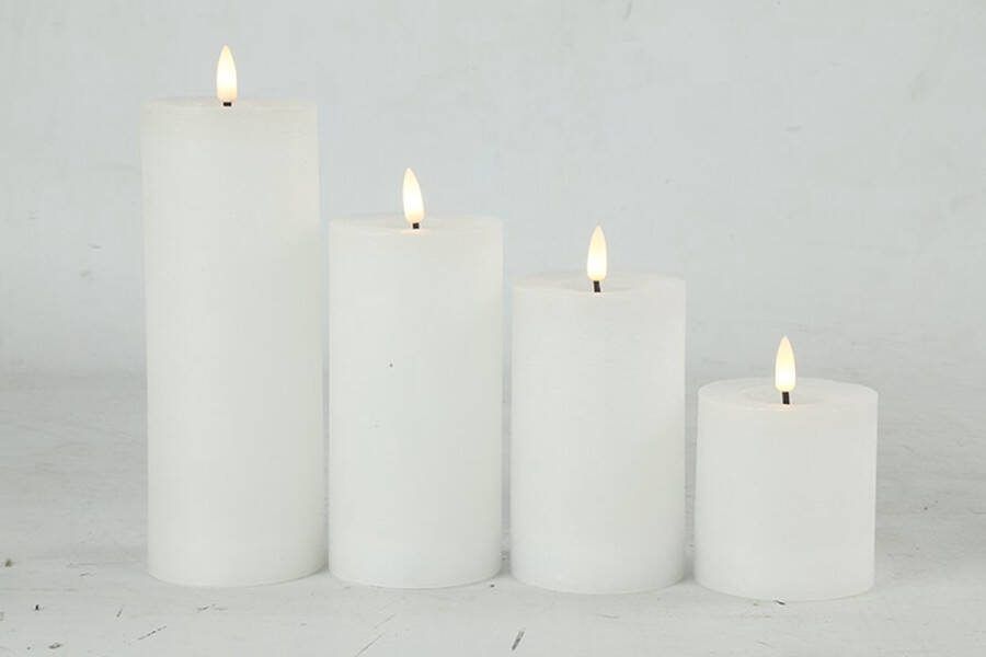 LED kaarsen set LED kaarsen met bewegende vlam wit set van 4