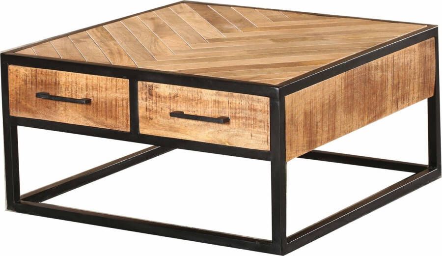 Homestylingshop.nl Salontafel Mangohout Salontafel Isa Salontafel 80x80 cm