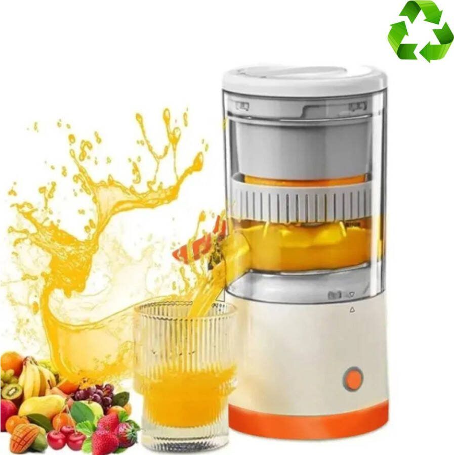 Hometech Elektrische Slowjuicer – Sapcentrifuge – Fruit – Draagbaar – Huishoudelijke Blender – Oplaadbaar – USB – RVS Oranje
