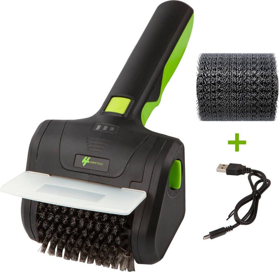 Hometech HT024 Elektrische BBQ Borstel Staal Draadloze Schoonmaakborstel