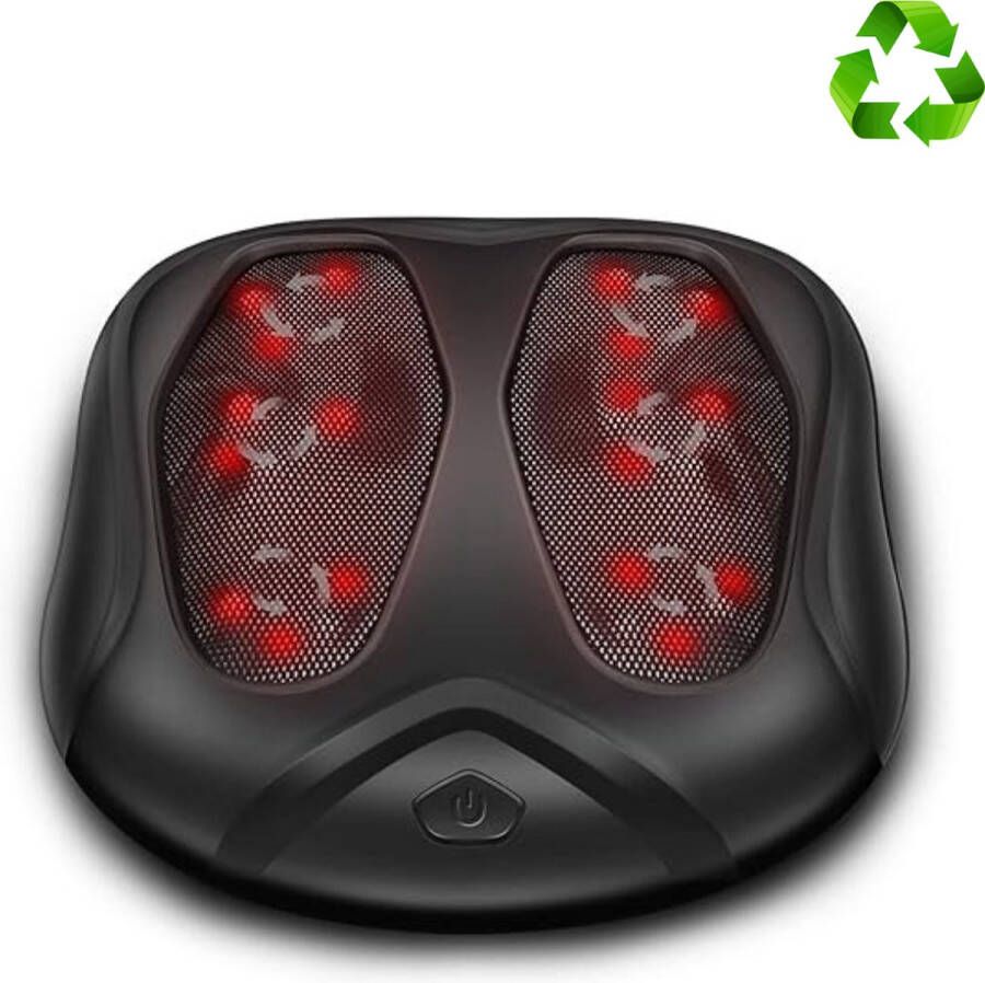 Hometech Professioneel Voetmassage Apparaat – Elektrisch – Met Infraroodverwarmtefunctie – voor Plantaire Fasciitis – Bloedsomloop – Shiatsu Zwart