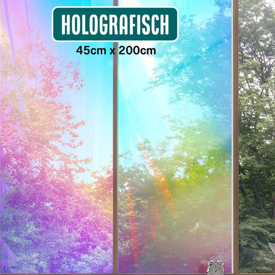 Homewell Holografische raamfolie met Bellenblaaseffect 45x200cm HR++ Statisch Zelfklevend Isolerend & Zonwerend