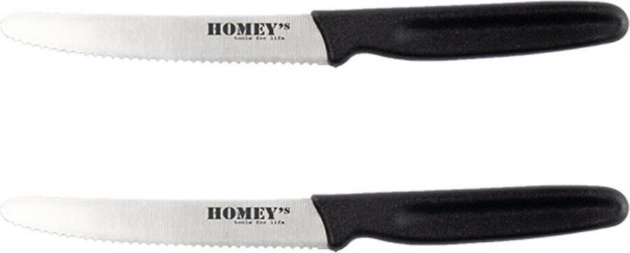 Homey's Mölti Black: Stijlvolle en Duurzame Tafelmessen 2 Stuks