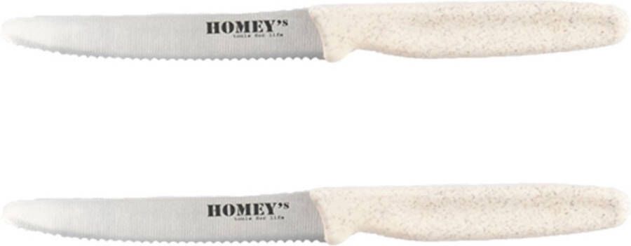 Homey's Mölti White: Stijlvolle en Duurzame Tafelmessen 2 Stuks