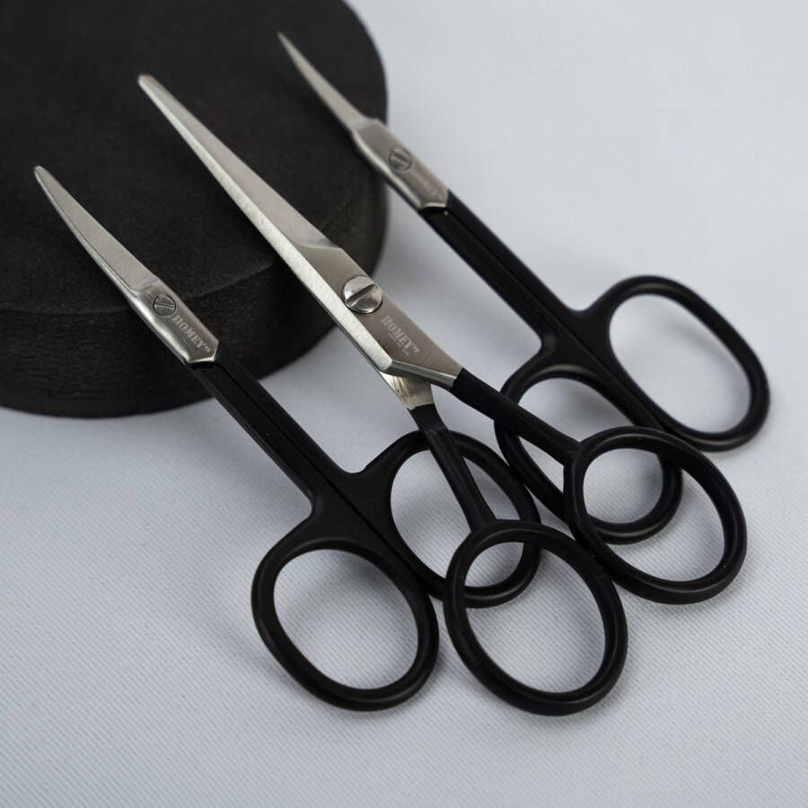Homey's nagelschaar 9cm gebogen extra spitse punt RVS satin
