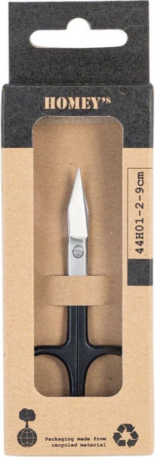 Homey's nagelschaar 9cm gebogen torenpunt RVS satin mat zwart