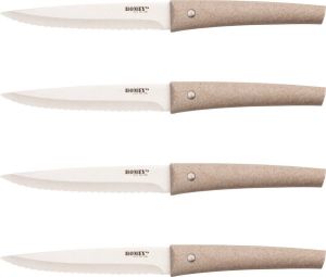 Homey&apos;s Vitt Steakmessenset 4-delig Rvs tarwegras Microkartel
