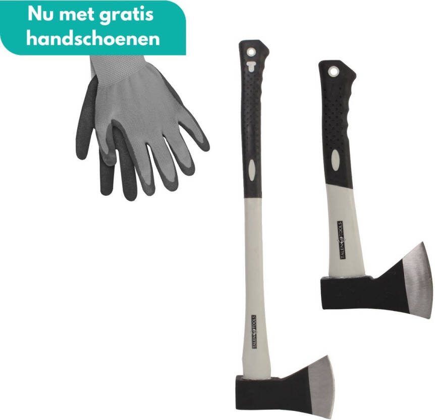 HomGar – COMBIDEAL – Bijlset – Hakbijl – Handbijl + Gratis tuindhandschoenen – Glasfiber – Hoogwaardige kwaliteit