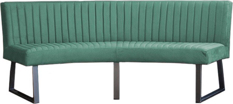 HomingXL Eetkamerbank Oval geschikt voor ovale tafel 240 cm stof Element turquoise 15