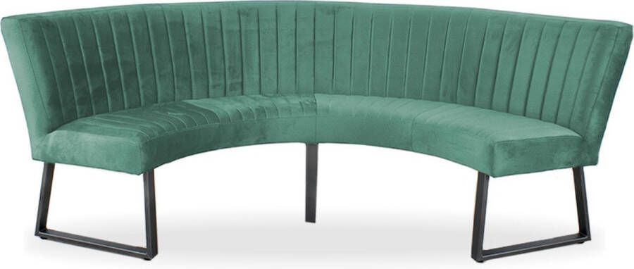 HomingXL Eetkamerbank Rondo geschikt voor tafel 150 cm stof Element turquoise 15