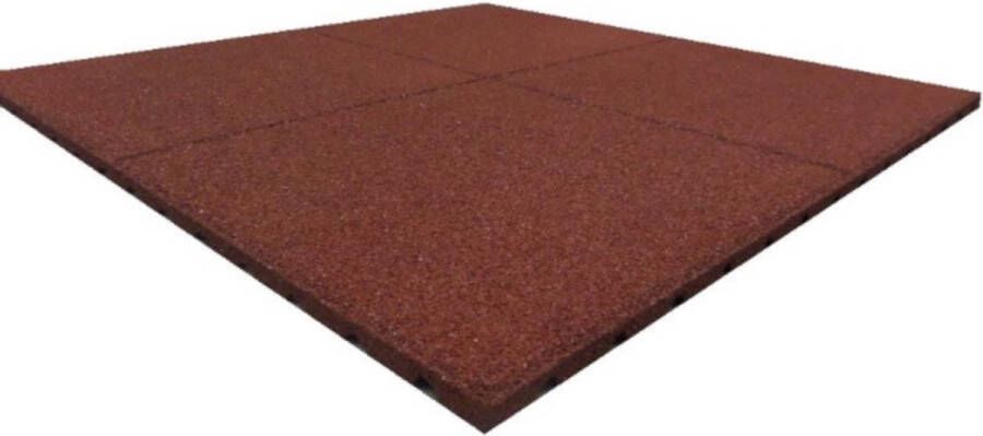 HomingXL Terrastegel Rubber 100 x 100 (25 mm) rood