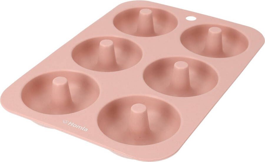 Homla Easy Bake siliconen vorm voor donuts Donutvorm gemaakt van siliconen cupcakevorm praktisch siliconenmateriaal zoete bakwaren handige keukenuitrusting keukenapparatuur bakken bakvormen 30x18 cm